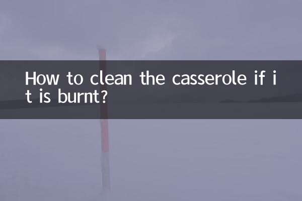 How to clean the casserole if it is burnt?
