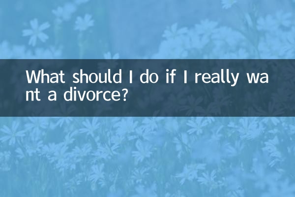 Que dois-je faire si je veux vraiment divorcer ?