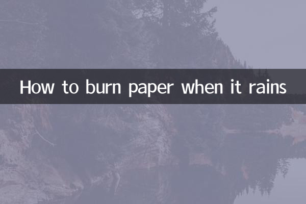 Comment brûler du papier quand il pleut