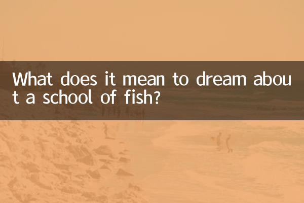 O que significa sonhar com cardume de peixes?