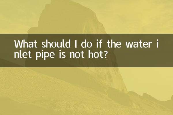 Cosa devo fare se il tubo di ingresso dell'acqua non è caldo?