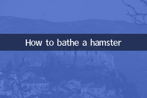Comment baigner un hamster