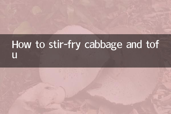 Come saltare in padella cavolo e tofu