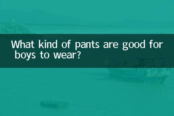 Quel genre de pantalons les garçons peuvent-ils porter ?