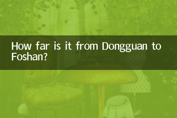 كم المسافة من دونغقوان إلى فوشان؟