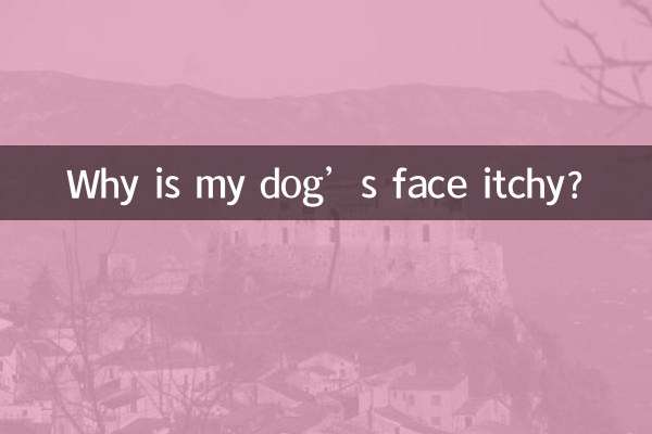 मेरे कुत्ते के चेहरे पर खुजली क्यों है?