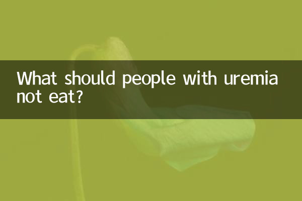 ¿Qué no deben comer las personas con uremia?