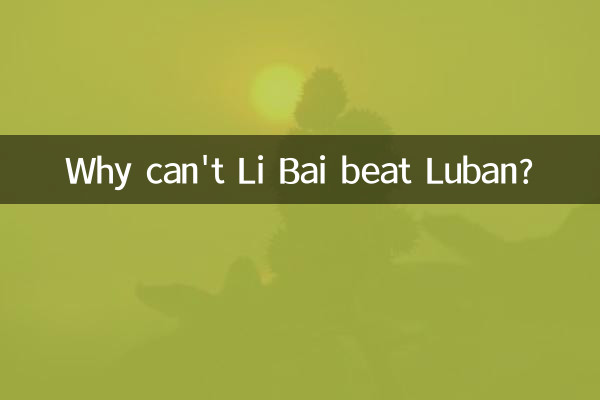 ¿Por qué Li Bai no puede vencer a Luban?