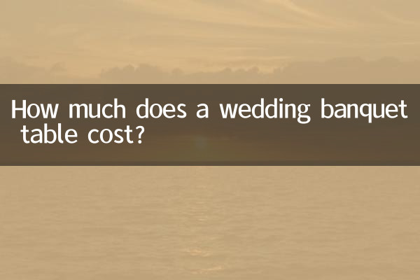 How much does a wedding banquet table cost?