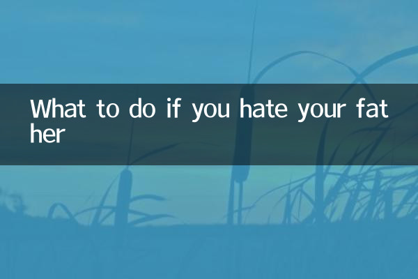 What to do if you hate your father