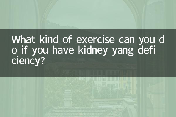 What kind of exercise can you do if you have kidney yang deficiency?