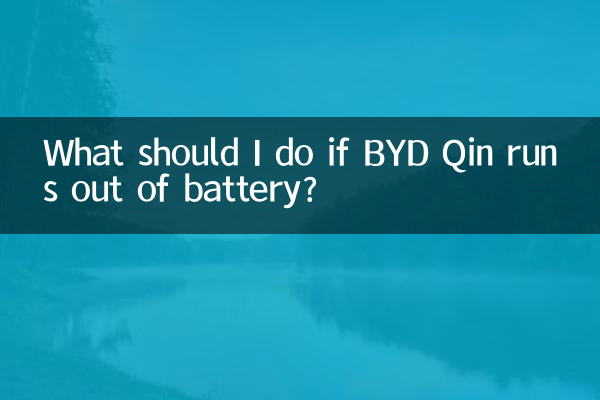 ¿Qué debo hacer si BYD Qin se queda sin batería?