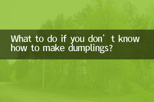 আপনি যদি ডাম্পলিং তৈরি করতে না জানেন তবে কী করবেন?