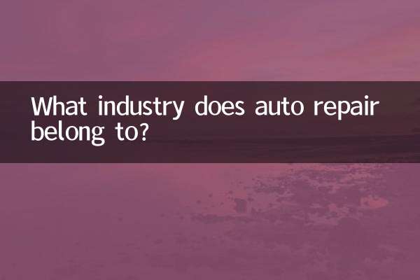 ऑटो मरम्मत किस उद्योग से संबंधित है?