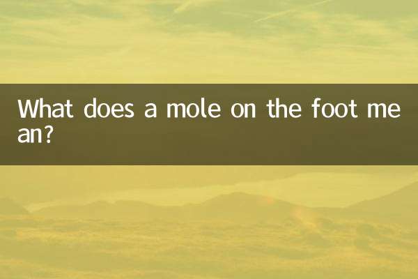 Cosa significa un neo sul piede?