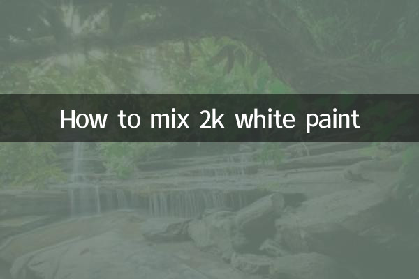 Como misturar tinta branca 2k
