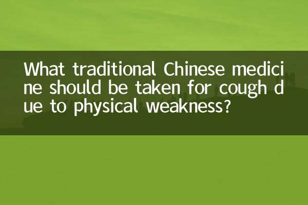體虛咳嗽吃什麼中藥