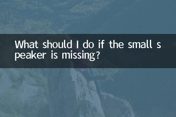 What should I do if the small speaker is missing?