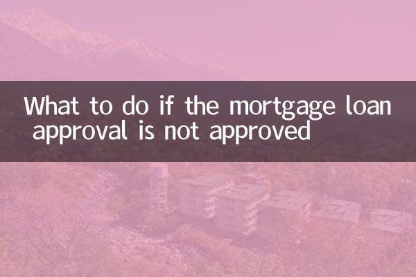 What to do if the mortgage loan approval is not approved