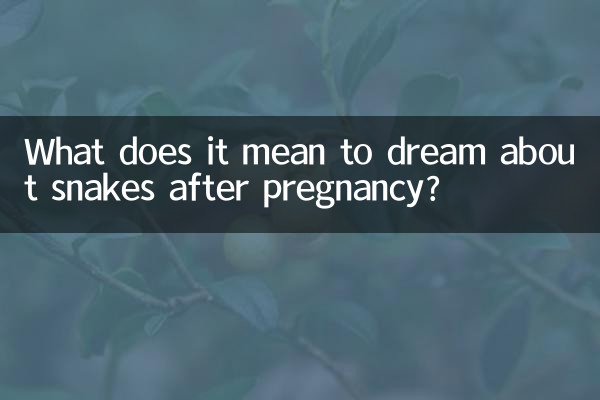 What does it mean to dream about snakes after pregnancy?