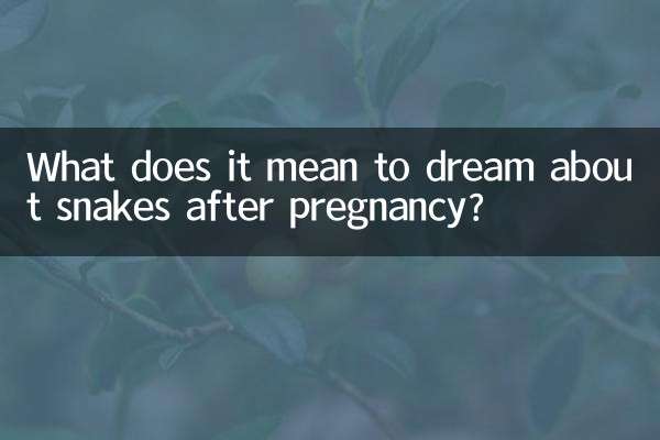 What does it mean to dream about snakes after pregnancy?