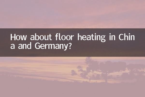 How about floor heating in China and Germany?