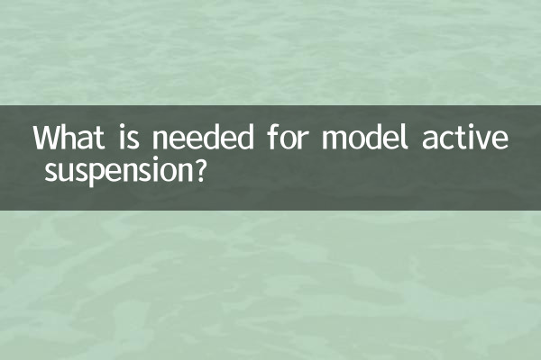 ¿Qué se necesita para el modelo de suspensión activa?