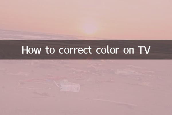 How to correct color on TV