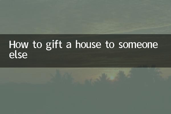 Wie man jemand anderem ein Haus schenkt