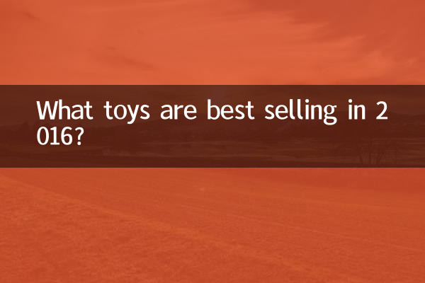 2016년에는 어떤 장난감이 가장 잘 팔렸나요?