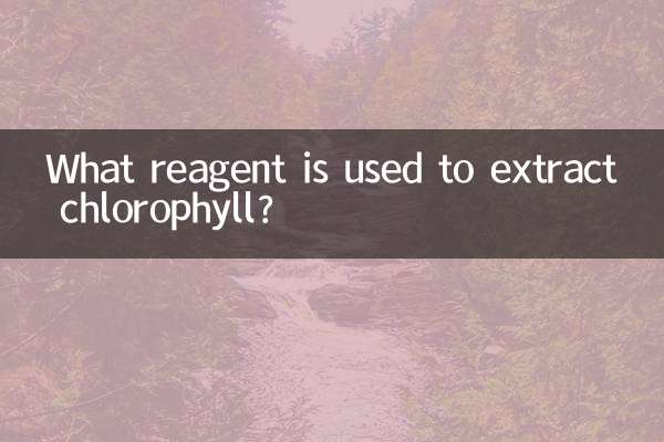 Qual reagente é usado para extrair clorofila?