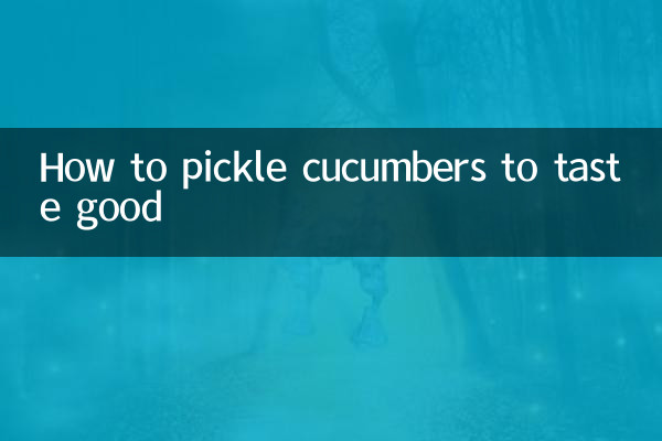 Comment picopler les concombres pour goûter bon