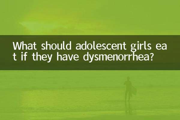 What should adolescent girls eat if they have dysmenorrhea?