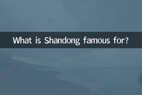 शेडोंग किस लिए प्रसिद्ध है?