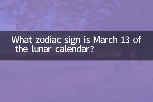 What zodiac sign is March 13 of the lunar calendar?