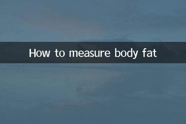 So messen Sie Körperfett