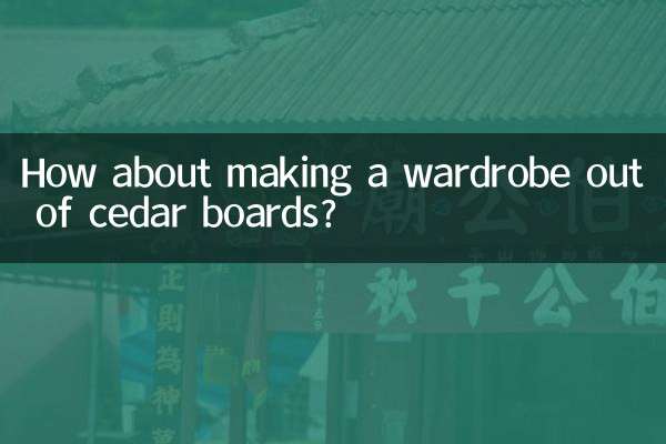Che ne dici di realizzare un guardaroba con assi di cedro?