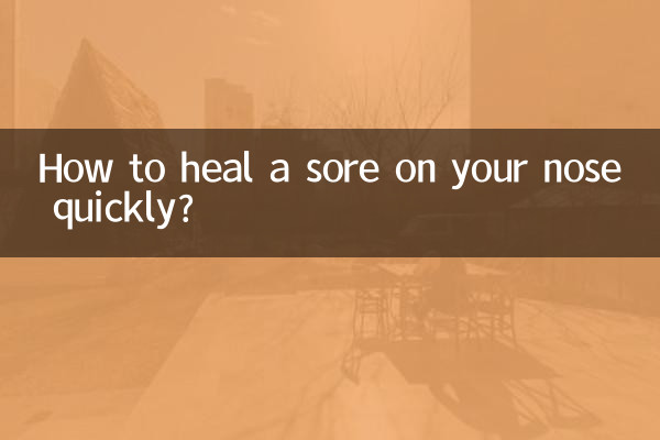 ¿Cómo curar una llaga en la nariz rápidamente?