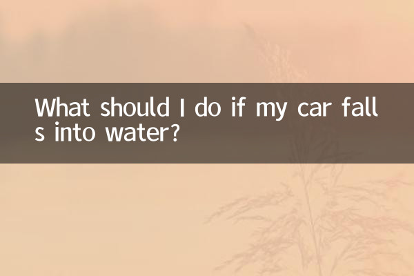 Cosa devo fare se la mia macchina cade in acqua?