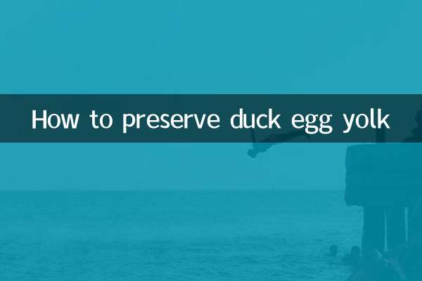 鸭蛋黄怎么保存