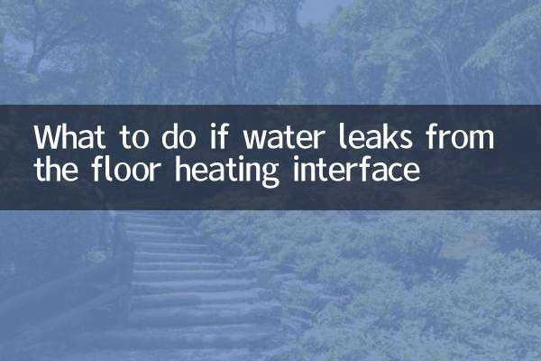 地暖接口处漏水怎么办