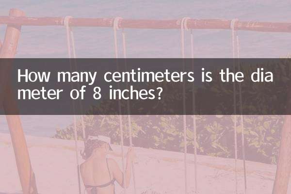 ¿Cuántos centímetros tiene el diámetro de 8 pulgadas?