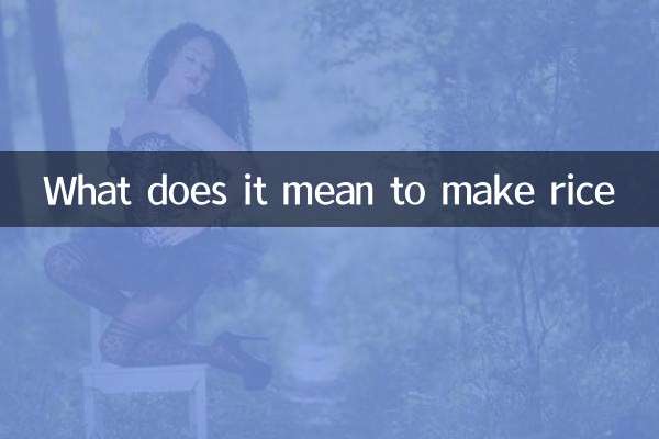 ¿Qué significa hacer arroz?