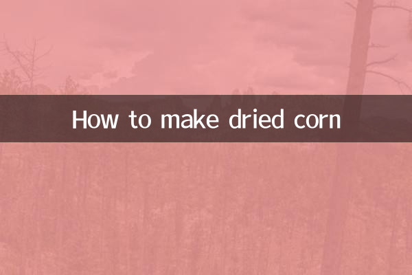 Come preparare il mais essiccato