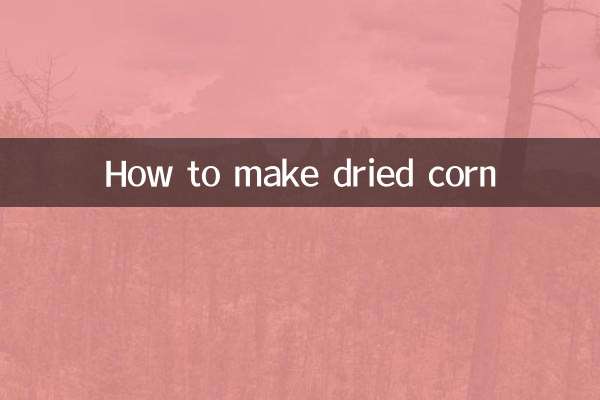Come preparare il mais essiccato