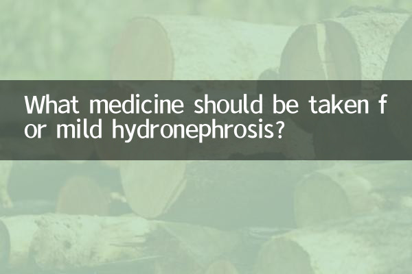 Que medicamento deve ser tomado para hidronefrose leve?