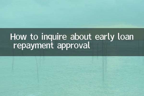 提前还贷审批怎么查询
