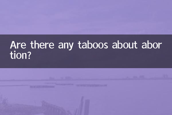 中絶についてタブーはありますか?