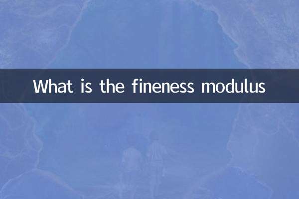 What is the fineness modulus
