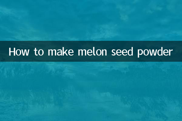 How to make melon seed powder